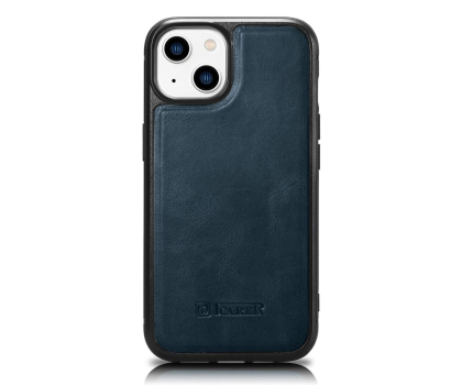 Etui do telefonów iCarer Leather Oil Wax do iPhone 14 Plus niebieski 6975092685951